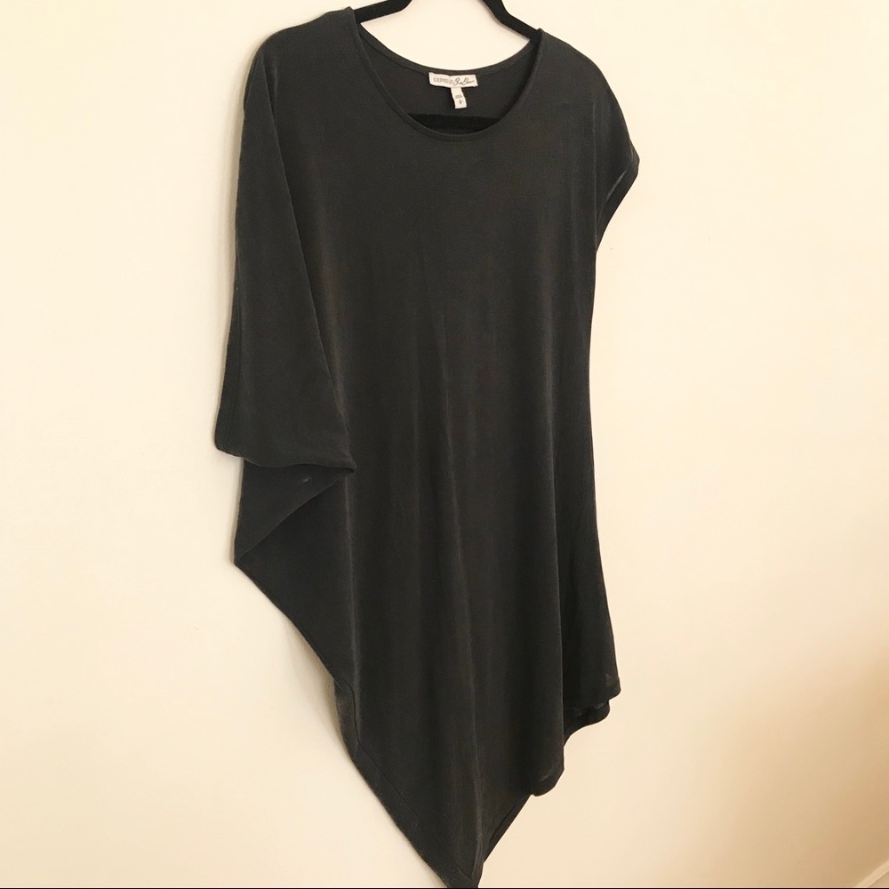 Express Asymmetrical Dress in soft dark grey, S